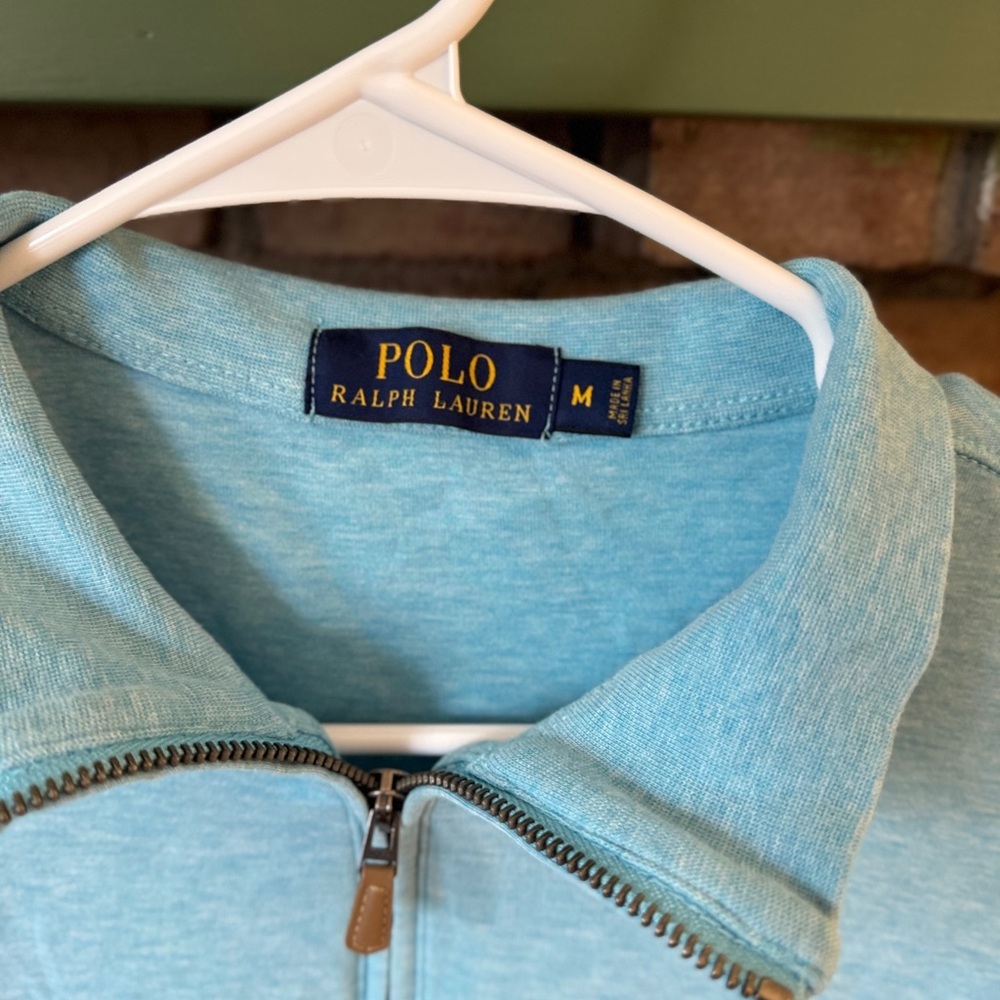 Ralph Lauren Sky Blue Quarter-Zip Pullover - Picture 2 of 5